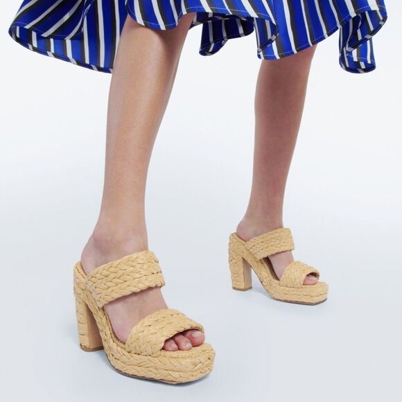 Bottega Veneta Trinity Weave Raffia Platform Sandals size 36 - Picture 2 of 15